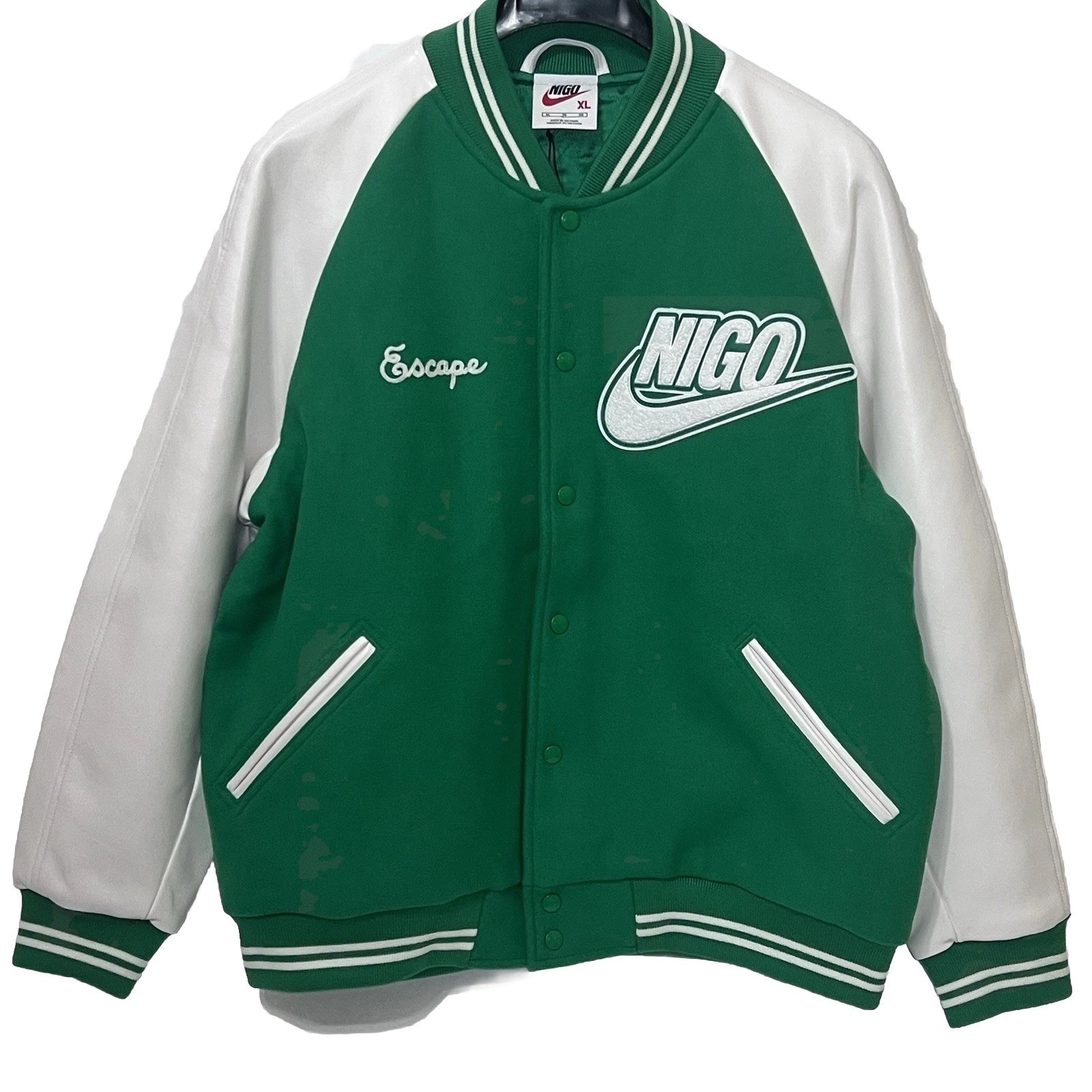 Nike X Nigo Nrg Varsity Wool Button Jacket Men Xl Escape Embroidered Fv5670-310